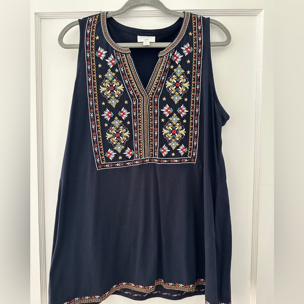 J Jill tunic New navy size Large Petite